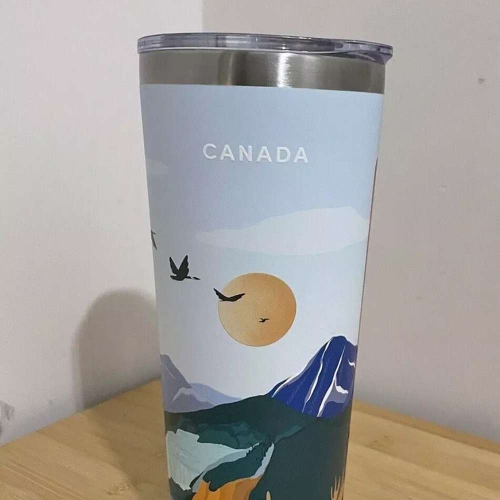 TIM HORTONS COFFEE TUMBLER 2024  CANADA TRAVEL COLLECTION NEW